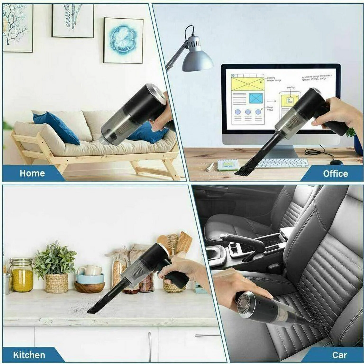 PowerClean Wireless Vacuum - Small in Size, Big on Suction, Perfect for Cars & Tight Spaces